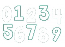 Stickserie - Alpha Kiddie Zahlen in 3 Ausführungen